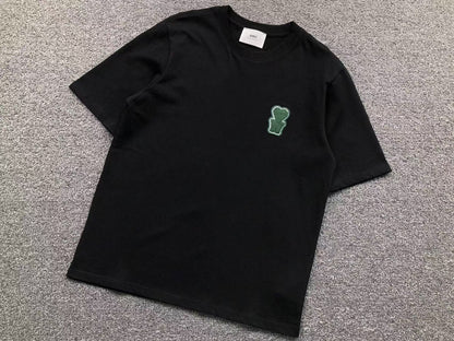 Camiseta AMI Paris Heart Patch Contrast Tee
