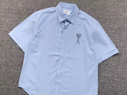 Camisa AMI Paris Tonal Big Heart Short Sleeve Shirt