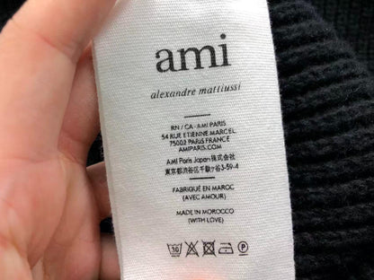 Suéter AMI Paris Knit Half-Zip Coração Minimal