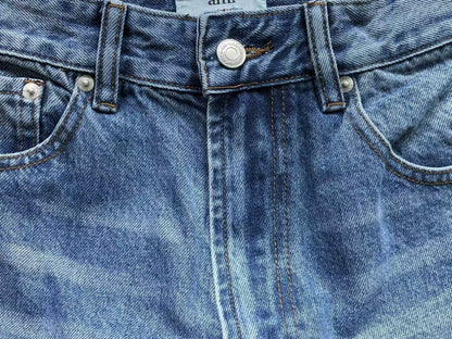 Calça Jeans AMI Paris WideLeg Lavagem