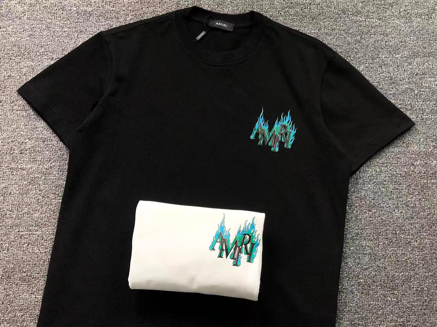Camiseta AMIRI Blue Flames Logo