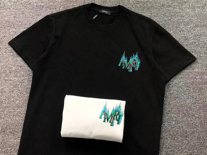 Camiseta AMIRI Blue Flames Logo