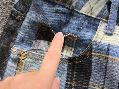 Calça Acne Studios Layered Flannel Denim