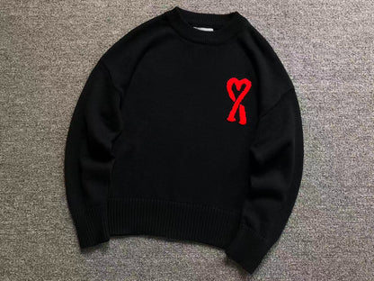 Suéter AMI Paris Logo Coração Essential