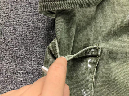 Calça AMIRI Military Green Logo Cargo Denim