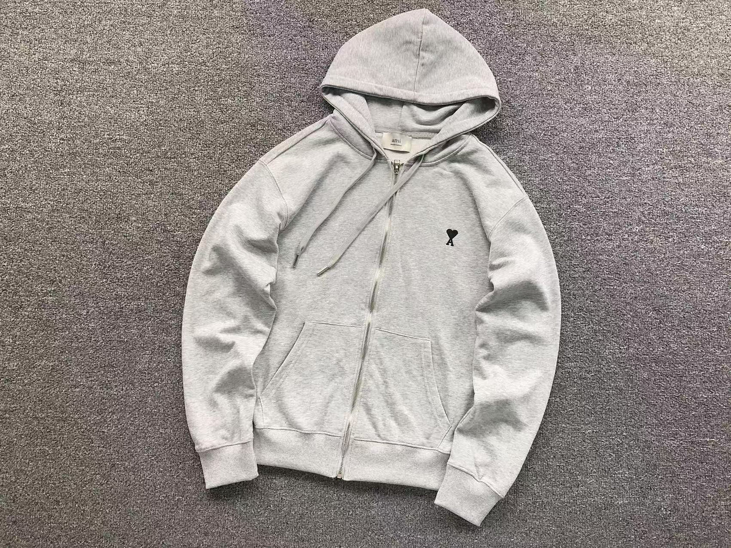 Moletom AMI Paris Hoodie com Zíper