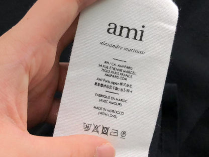 Camiseta AMI Paris Mini Textured Logo Tee