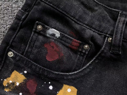 Calça AMIRI Paint Splatter Black