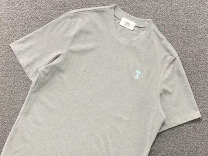 Camiseta AMI Paris Mini Heart Logo Contrast Tee