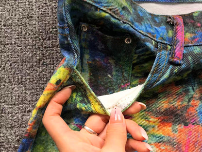 Calça Acne Studios Abstract Paint Denim