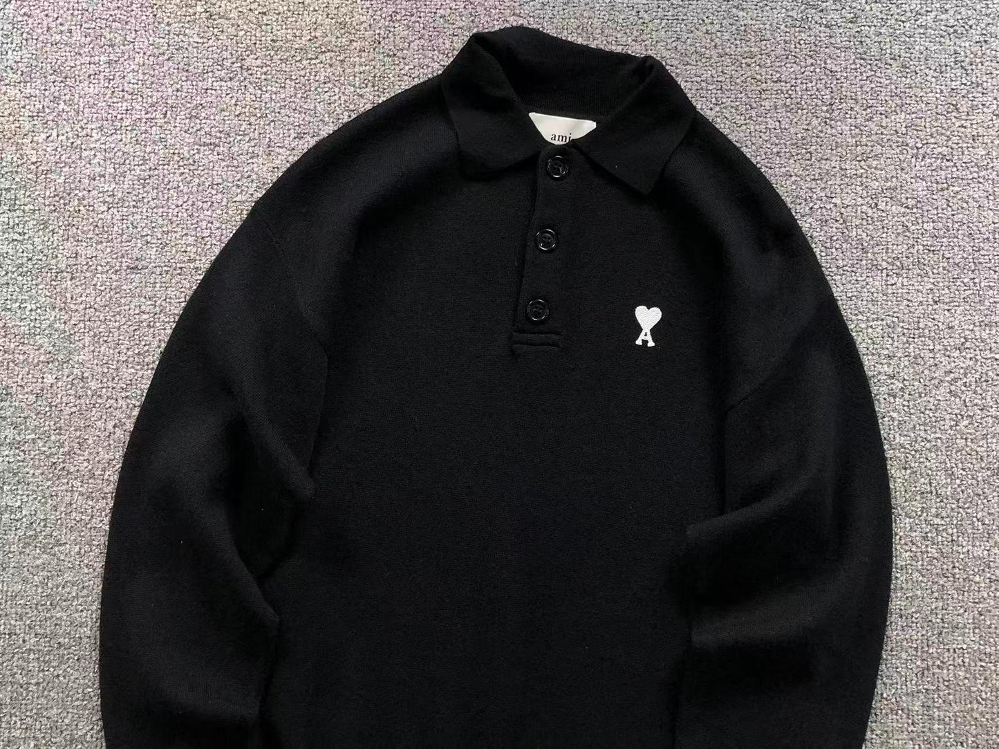 Suéter Polo AMI Paris Coração Minimal