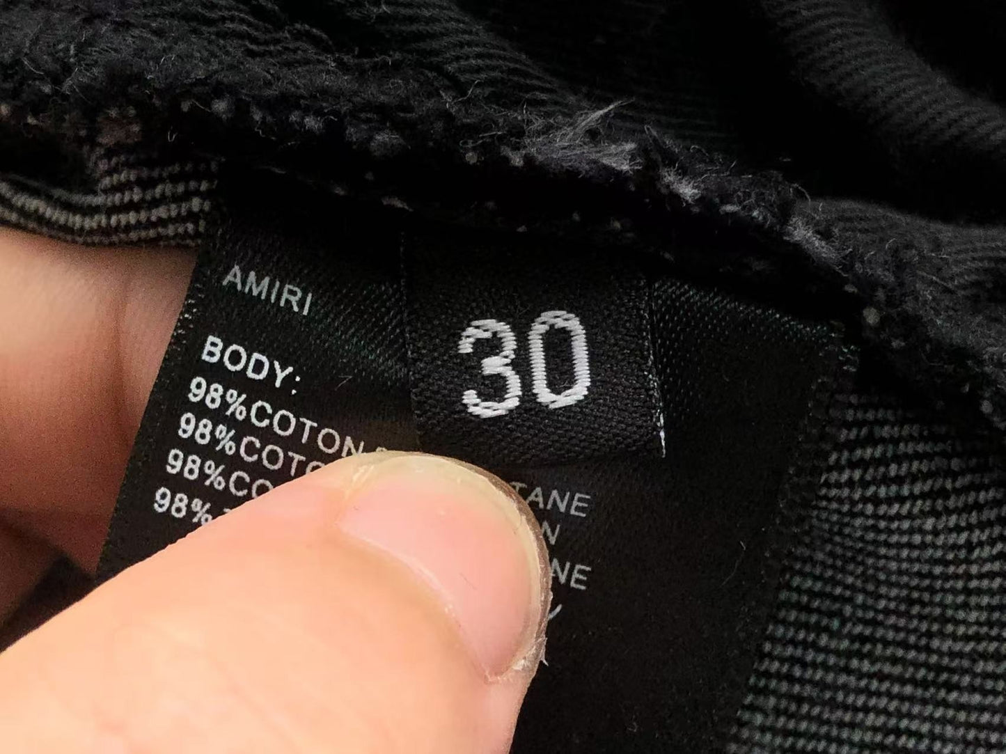 Calça AMIRI Galaxy Paint Black Denim