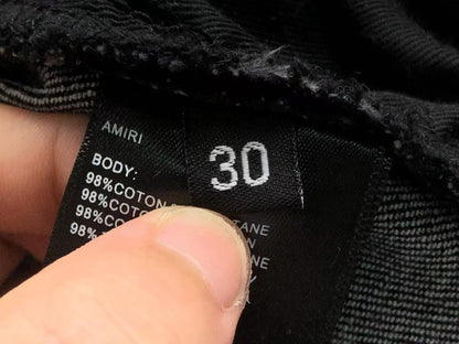 Calça AMIRI Galaxy Paint Black Denim