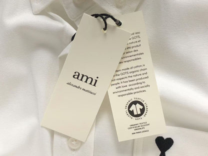 Camisa AMI Paris Signature Heart Oxford Minimal