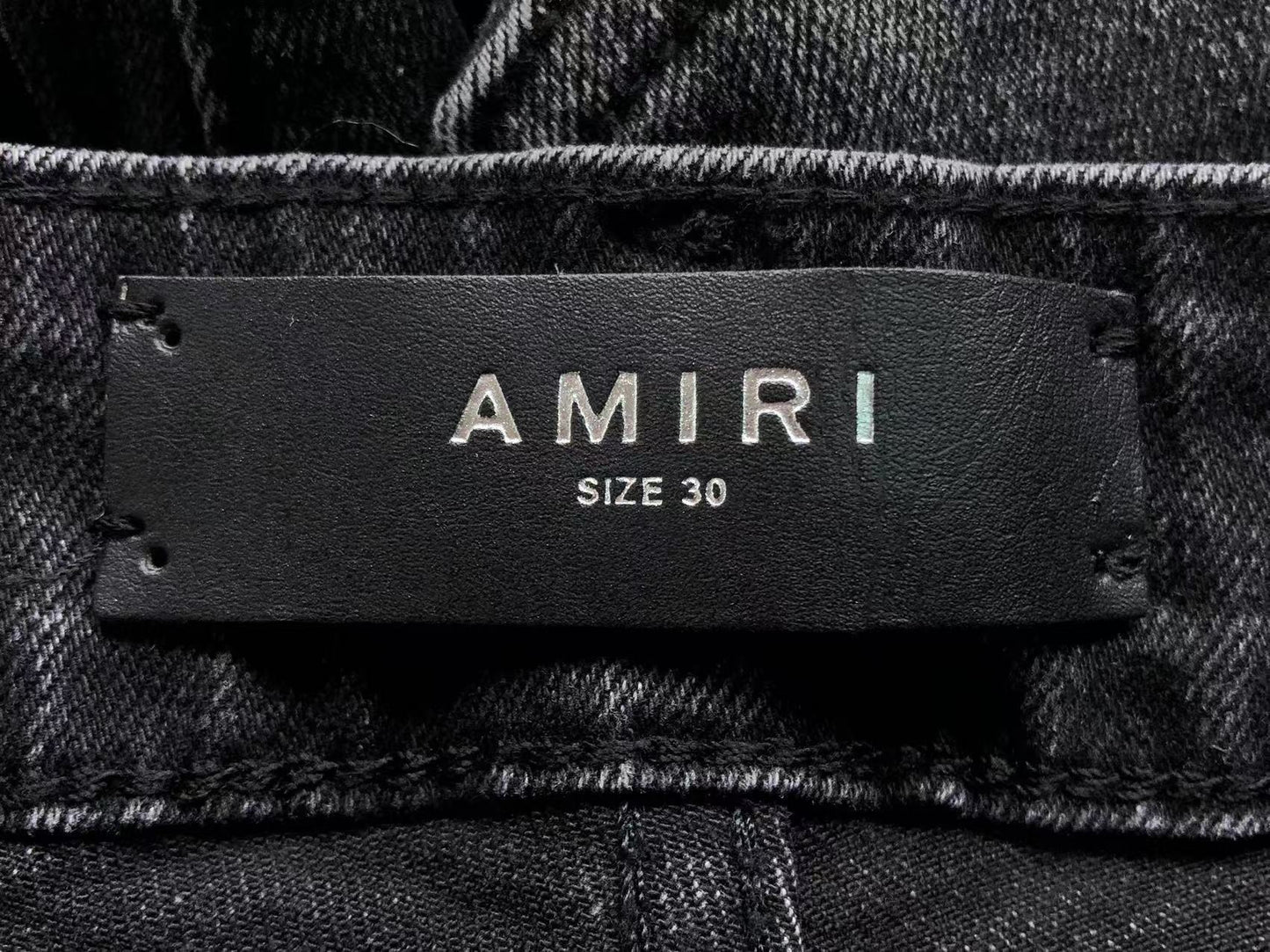 Calça AMIRI Black Paint Wash Denim