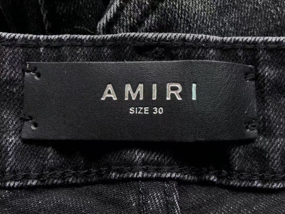 Calça AMIRI Black Paint Wash Denim