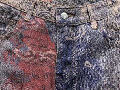 Calça Acne Studios Retro Paisley Denim