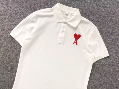 Camisa Polo AMI Paris Big Heart Logo Classic