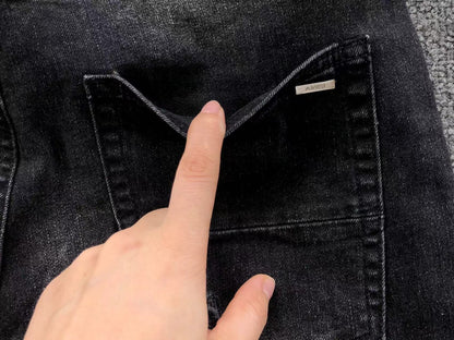 Calça AMIRI Hollywood Black Destroyed Denim