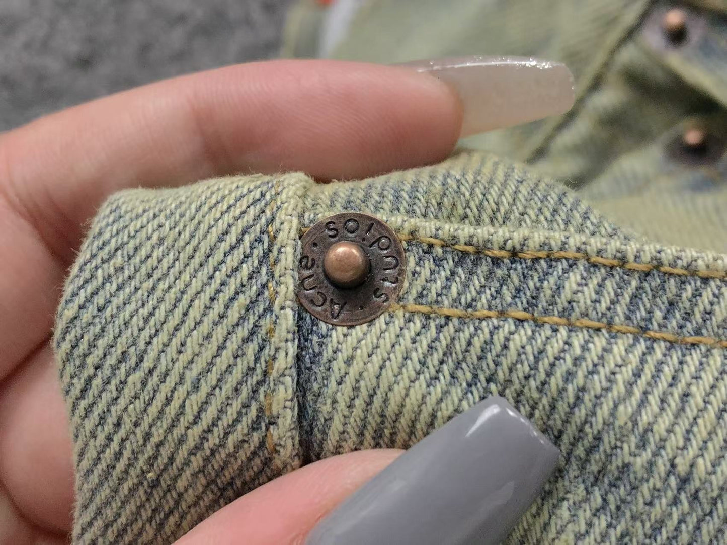 Calça Acne Studios Dirty Olive Denim