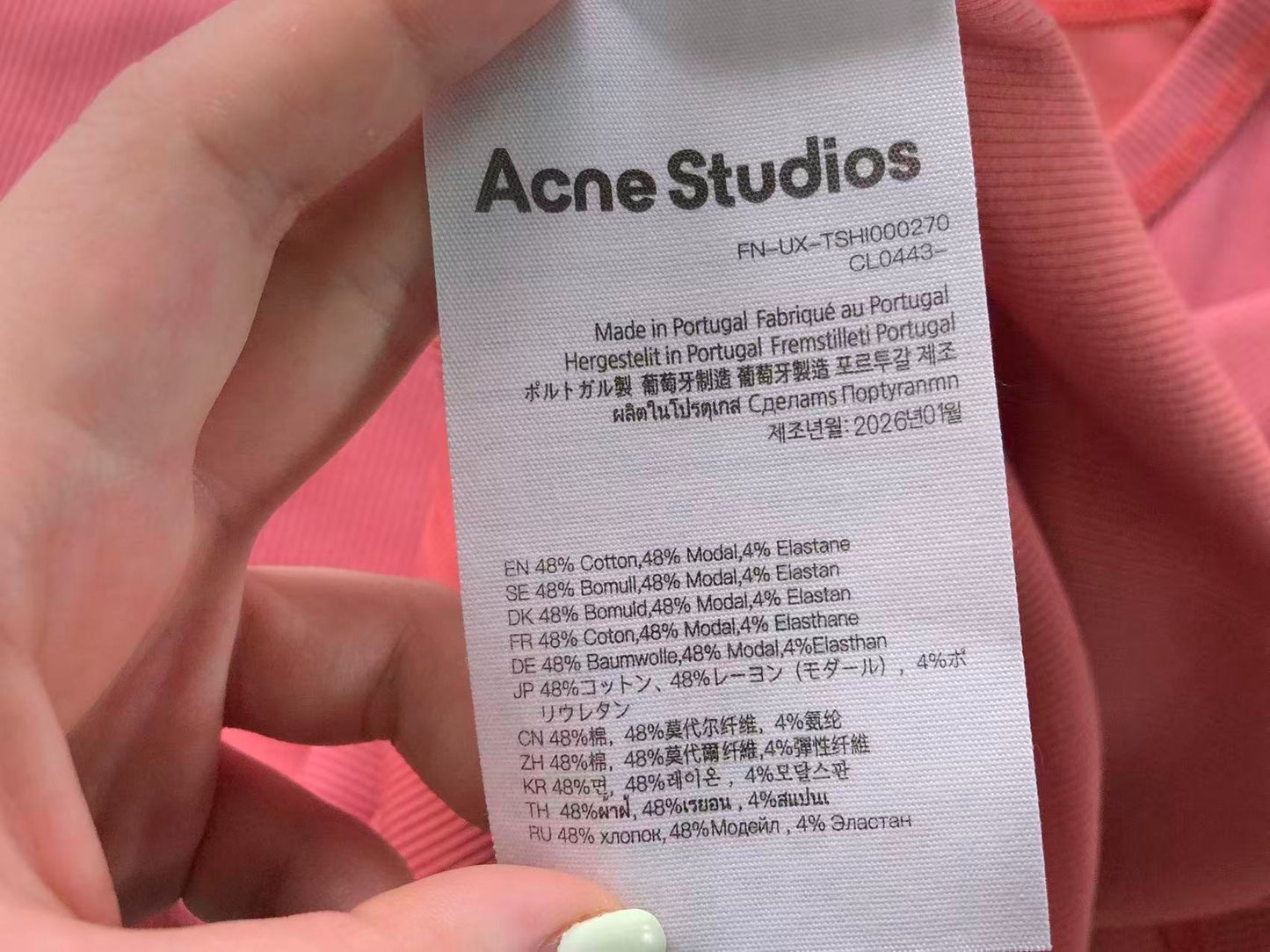 Camiseta Feminina Acne Studios Thermal Wave Longsleeve