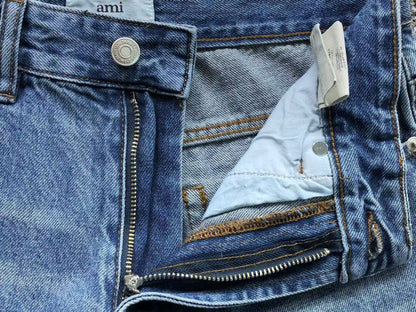 Calça Jeans AMI Paris WideLeg Lavagem