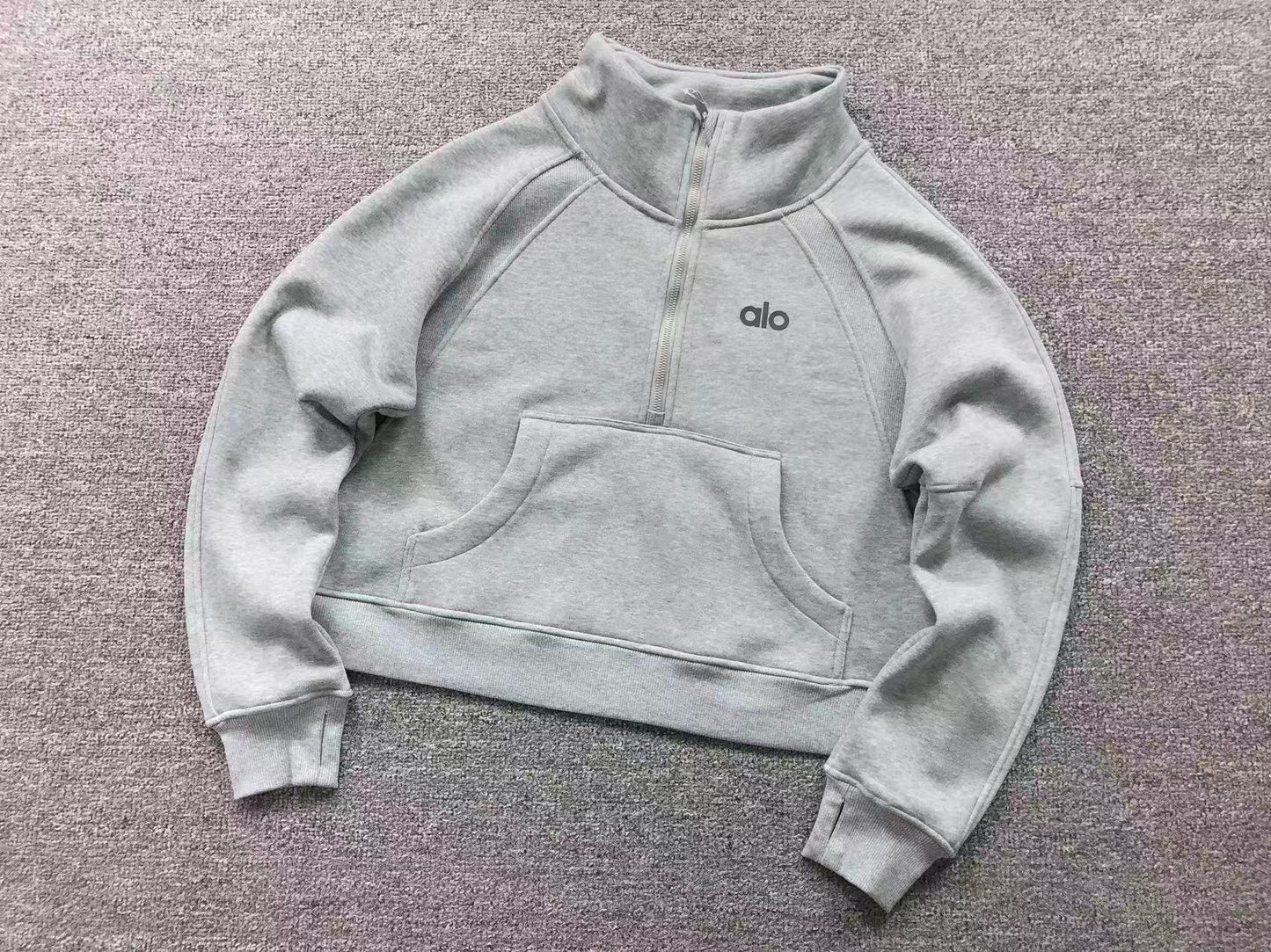 Conjunto Alo Moletom Jogger Half Zip Feminino