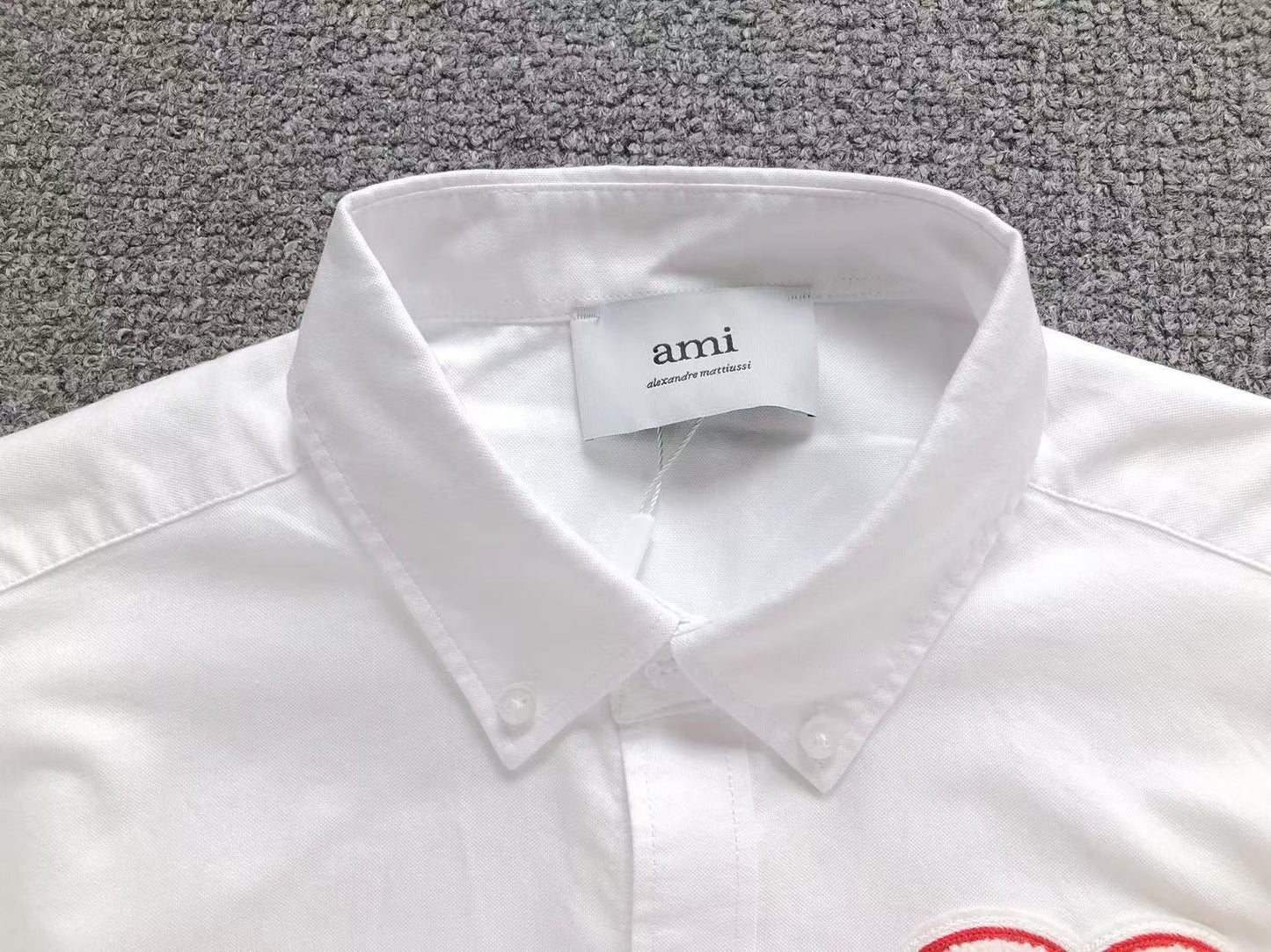Camisa Social AMI Paris Big Heart Oxford