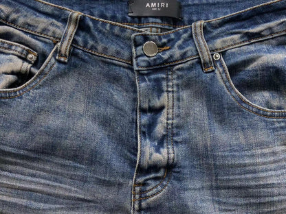 Calça AMIRI Vintage Logo Washed Denim