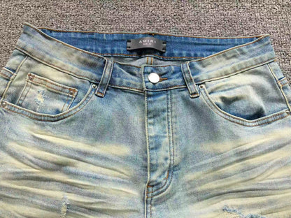Bermuda Jeans AMIRI Ice Fade Distressed