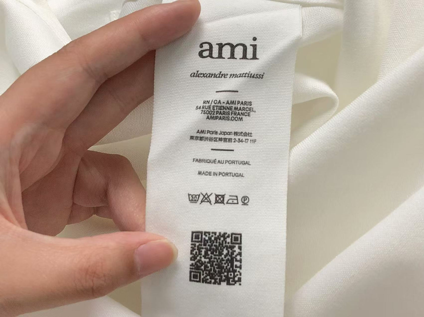 Camisa AMI Paris Signature Heart Oxford Minimal