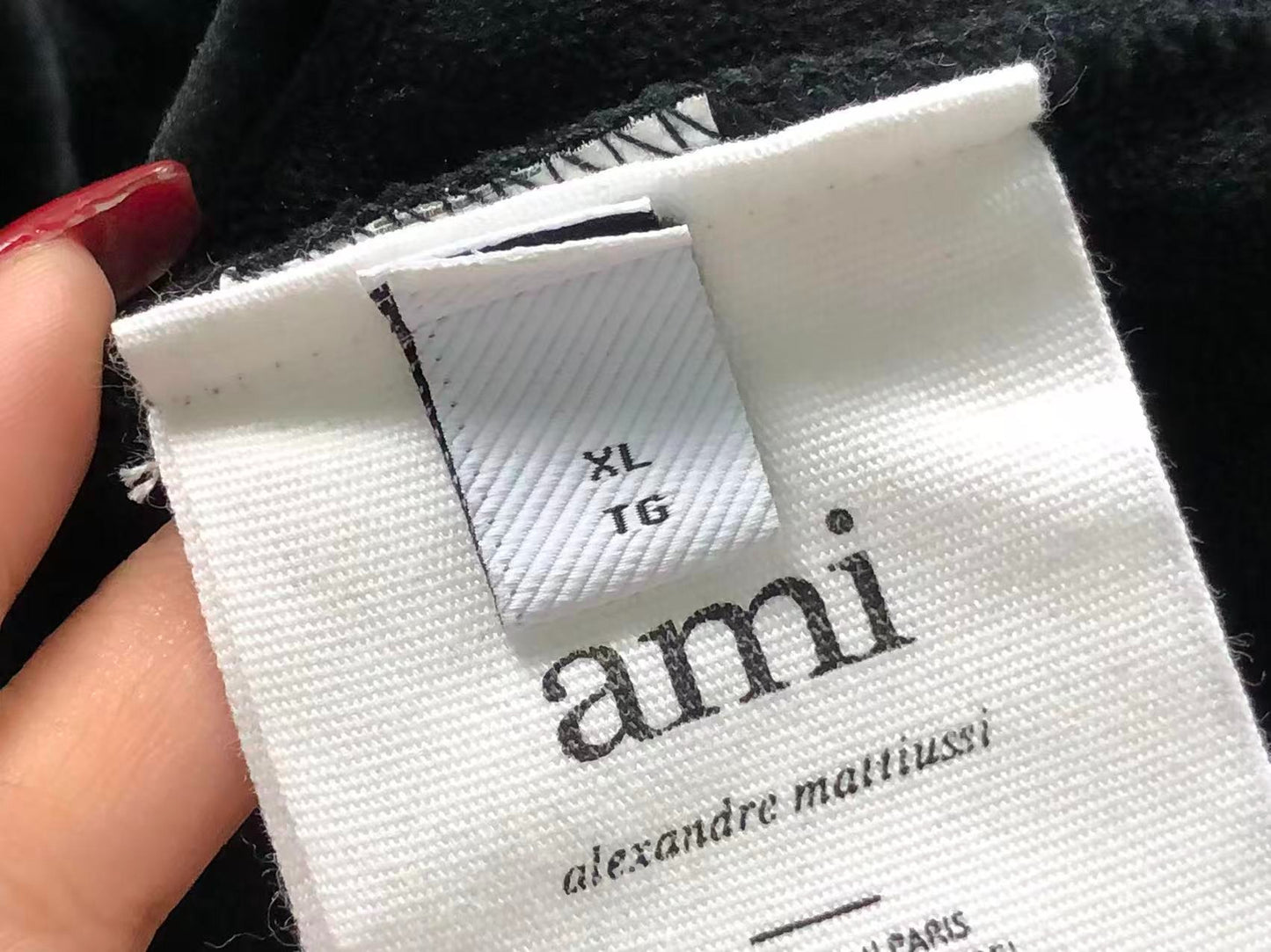 Moletom AMI Paris Ami de Cœur Script Logo Hoodie