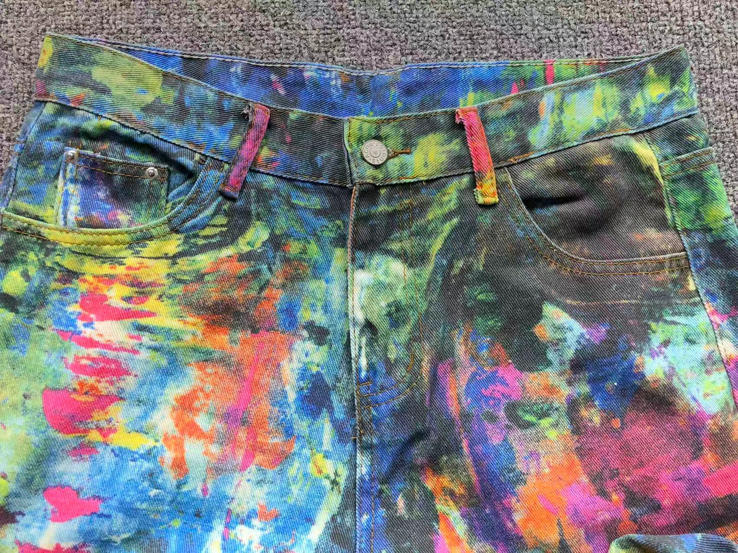Calça Acne Studios Abstract Paint Denim