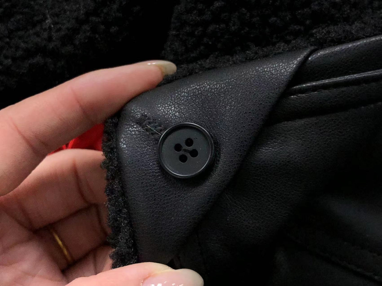 Jaqueta Adidas Leather Sherpa Black Bomber