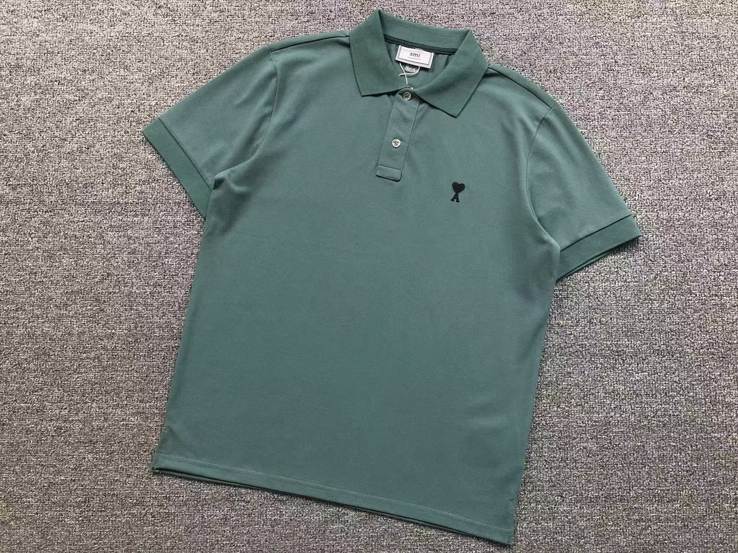 Camisa Polo AMI Paris Heart Logo Classi