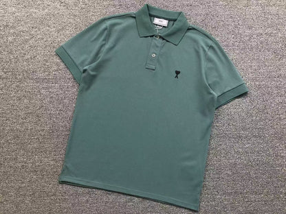 Camisa Polo AMI Paris Heart Logo Classi