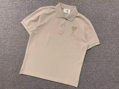 Camisa Polo AMI Paris Big Heart Logo Classic