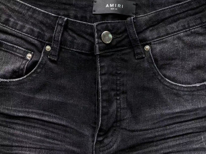 Calça AMIRI Star Logo Black Denim