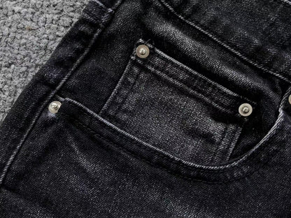 Calça AMIRI Hollywood Black Destroyed Denim