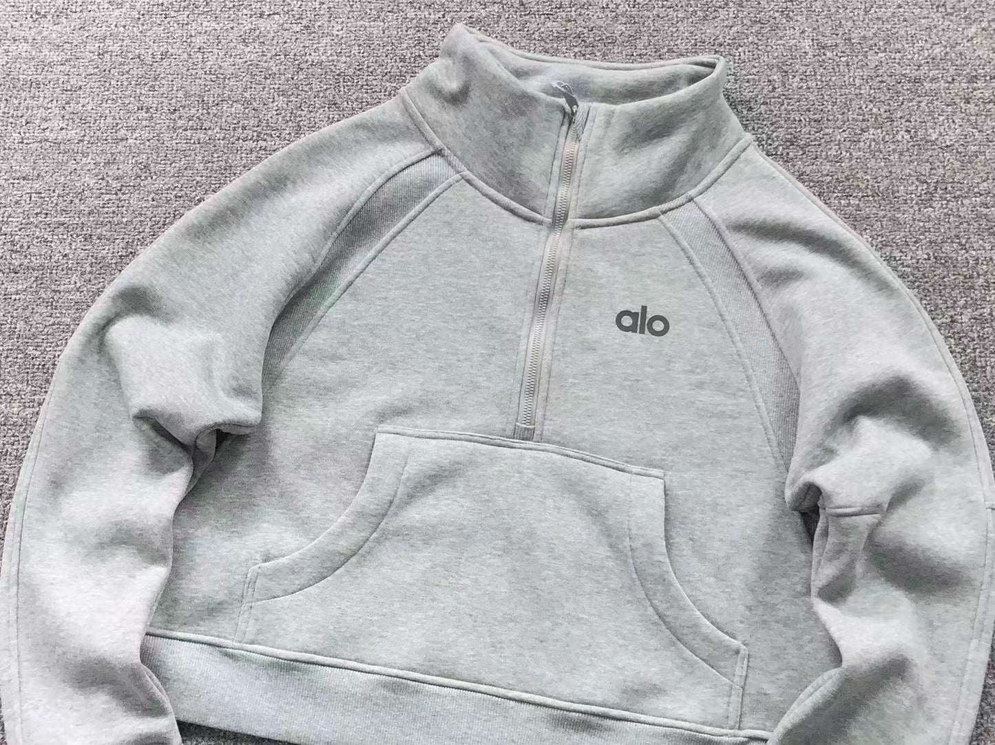 Conjunto Alo Moletom Jogger Half Zip Feminino