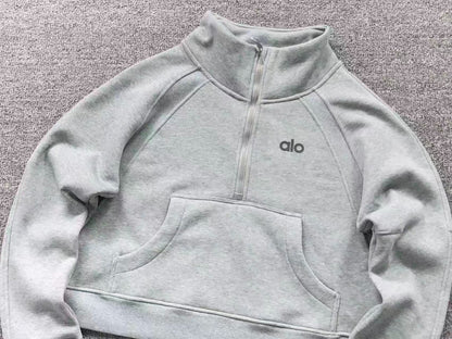 Conjunto Alo Moletom Jogger Half Zip Feminino