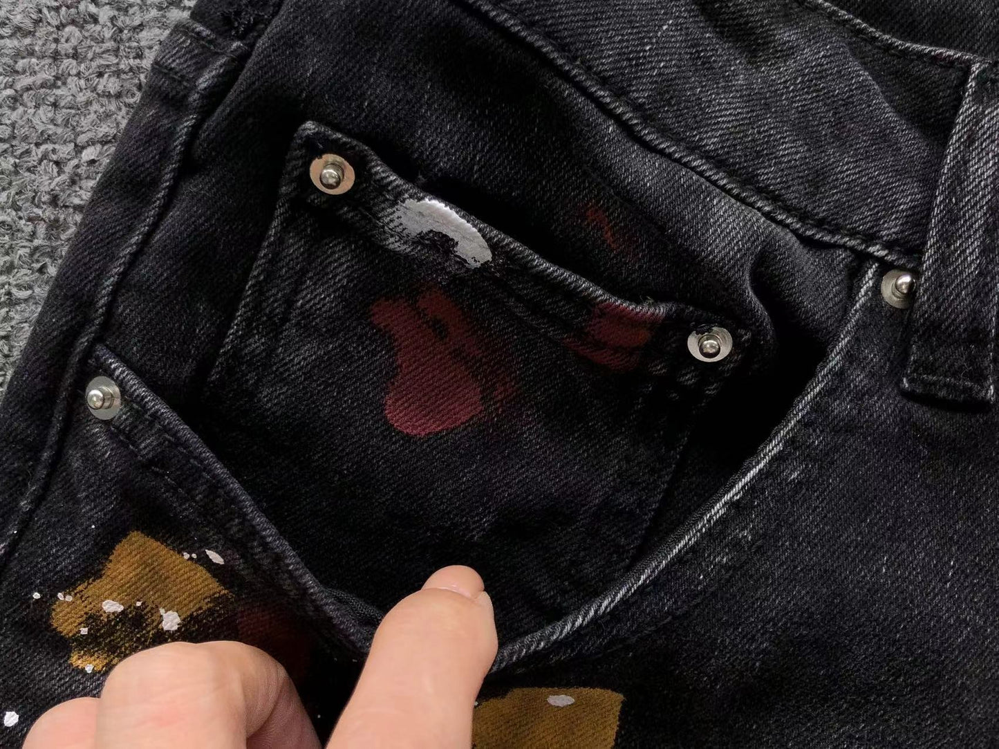 Calça AMIRI Paint Splatter Black