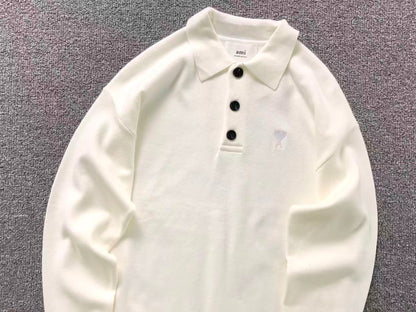 Suéter Polo AMI Paris Coração Minimal