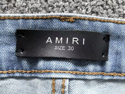 Calça AMIRI Star Patch Light Blue Denim