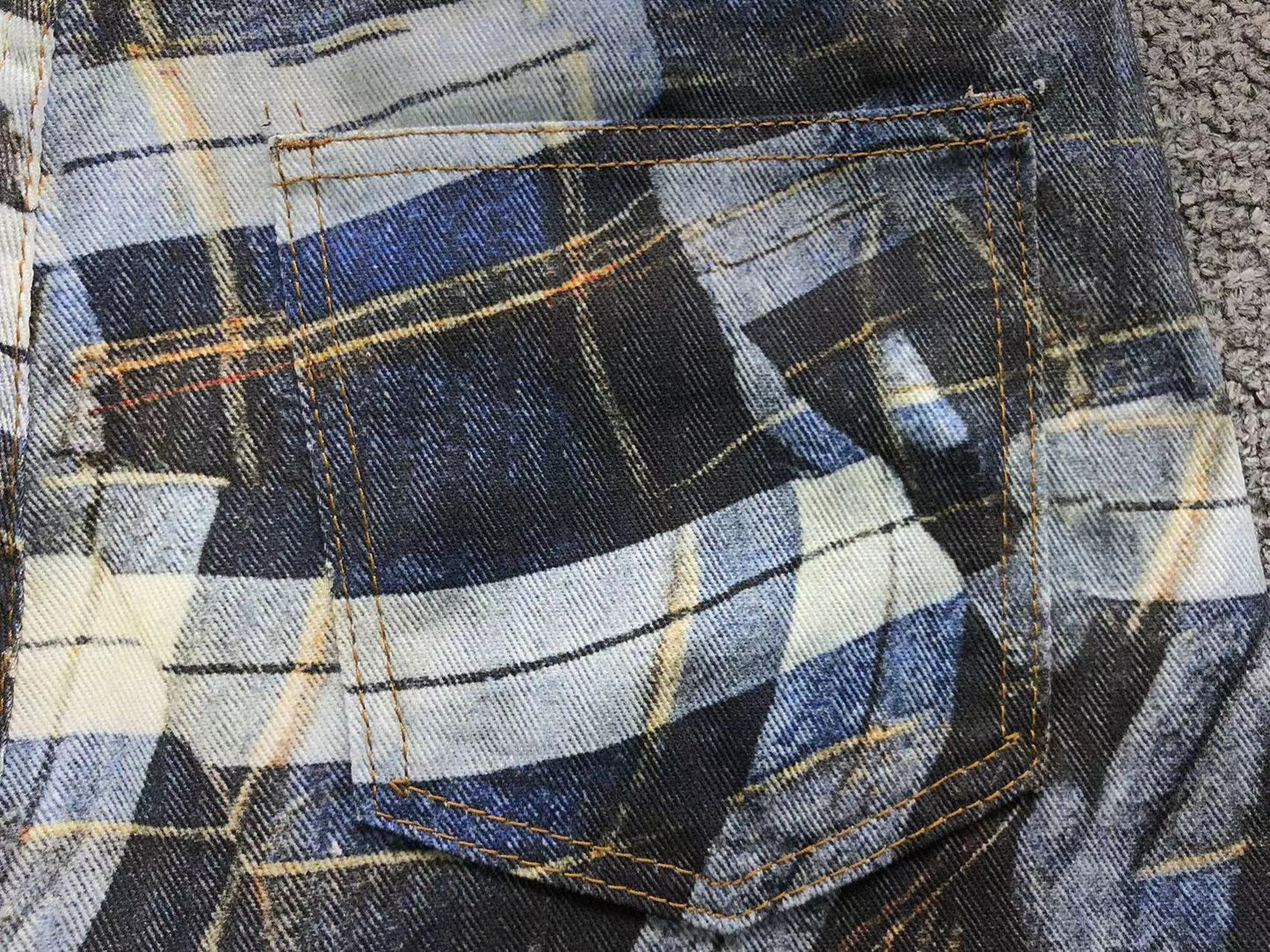 Calça Acne Studios Layered Flannel Denim