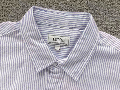 Camisa AMI Paris Striped Mini Heart Premium