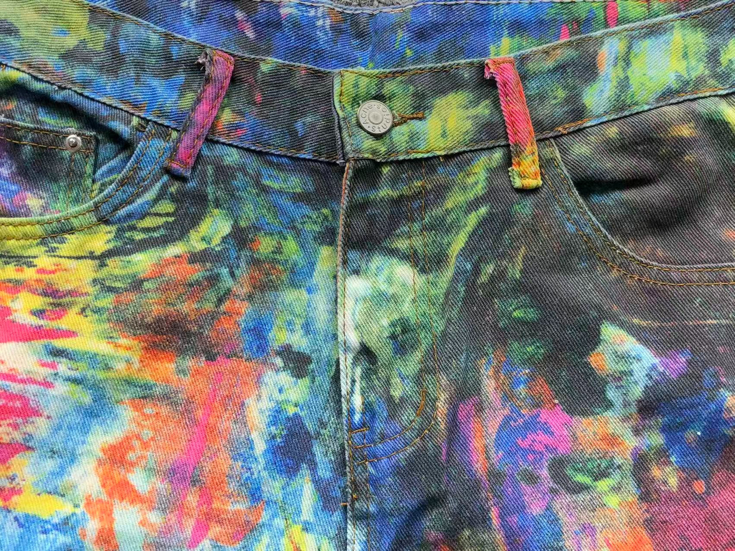 Calça Acne Studios Abstract Paint Denim