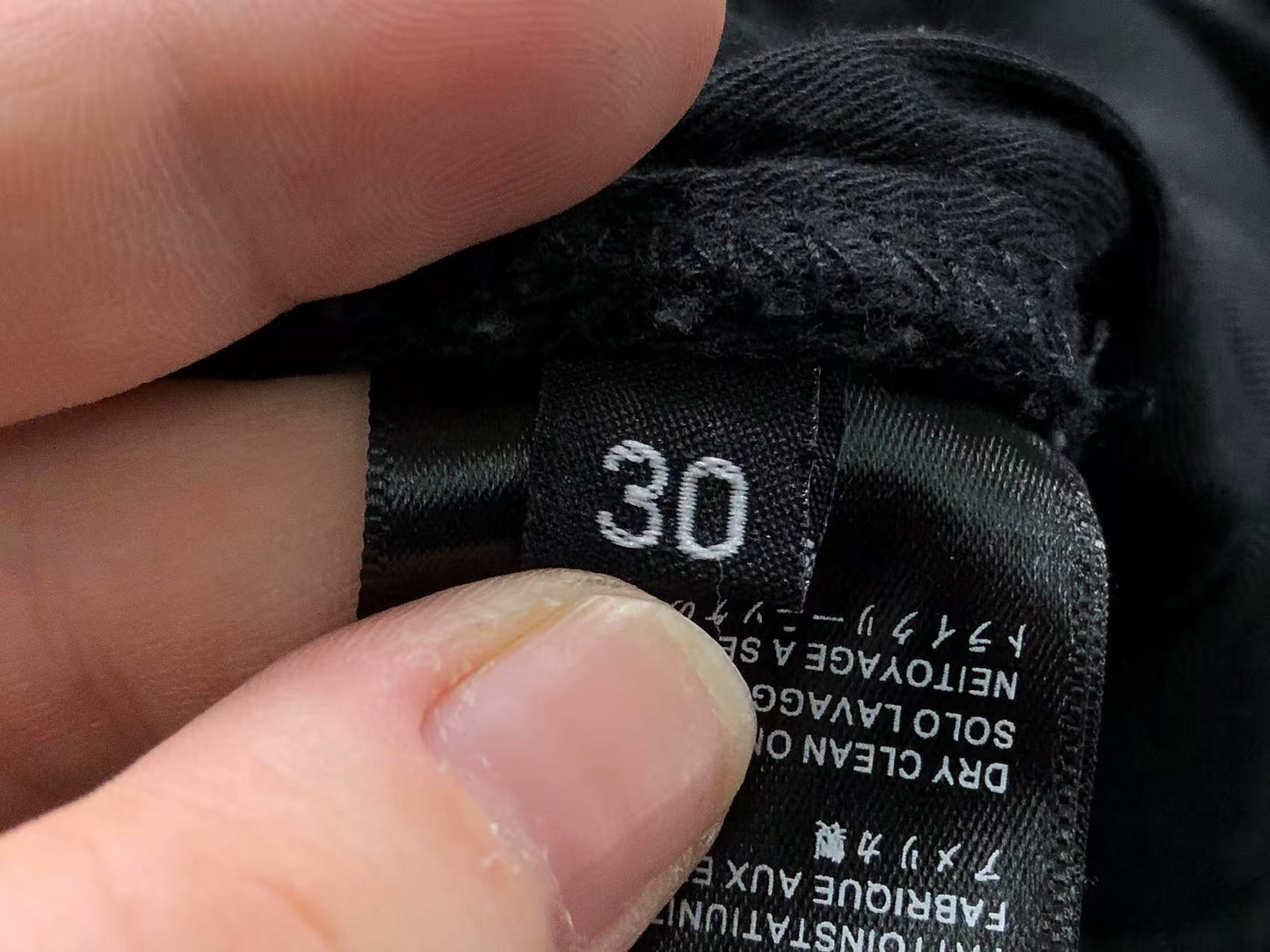 Calça AMIRI Tonal Logo Distress Denim