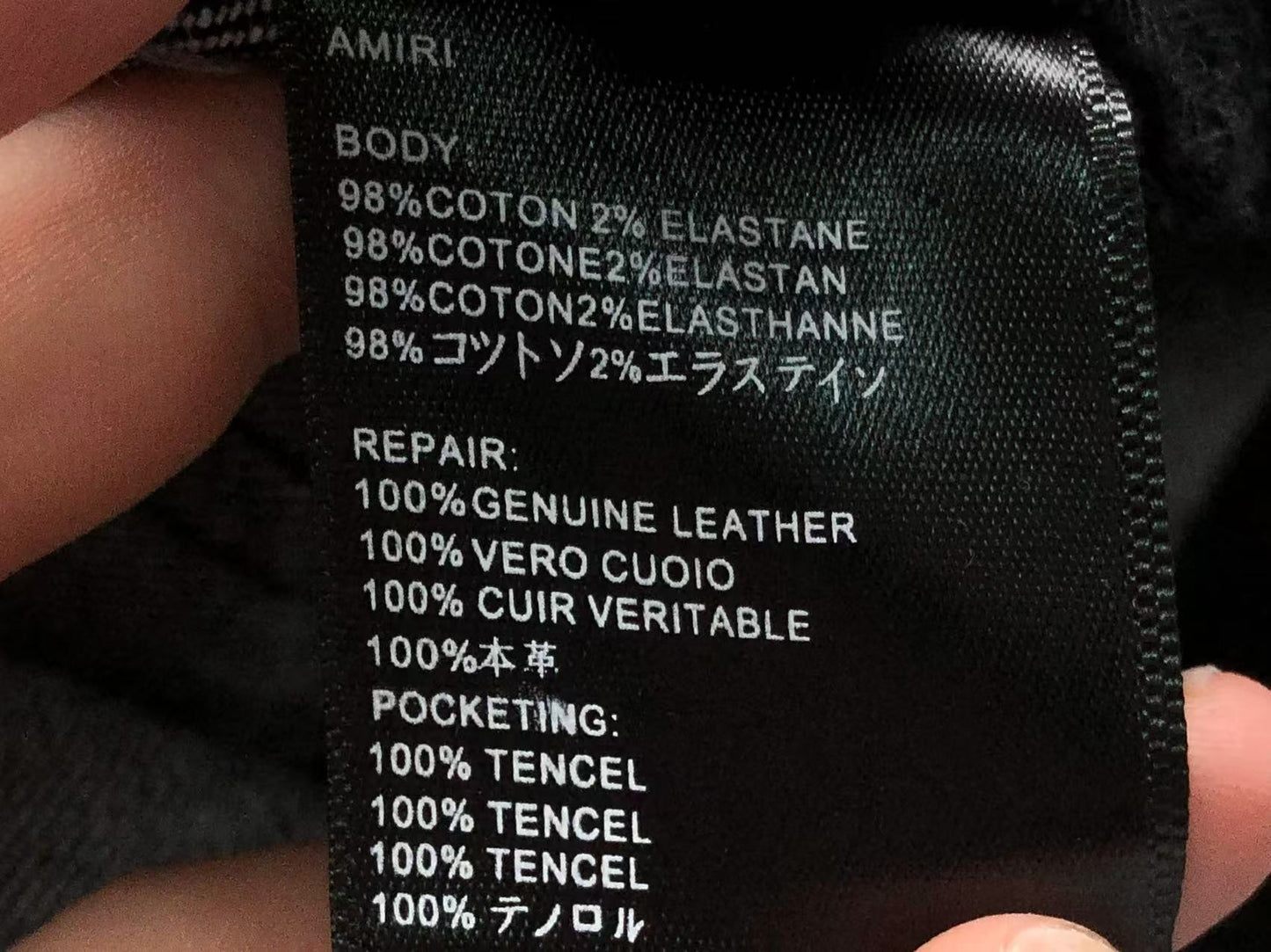 Calça AMIRI Galaxy Paint Black Denim
