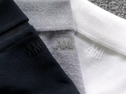Camisa Polo AMI Paris Big Logo Patch